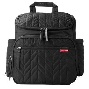 Skip Hop Black diaper bag/backpack with Quilted Fabric and Structured Shape